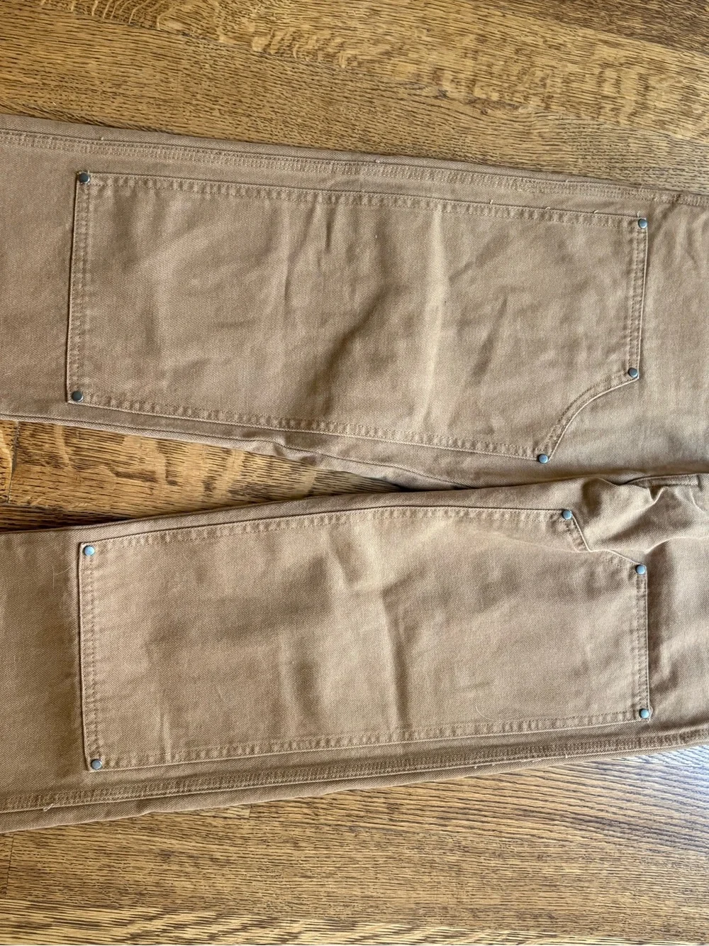 VTG Dickies Riveted Double Knee Workwear Pants 30x30 Mens Tan Canvas Gorpcore